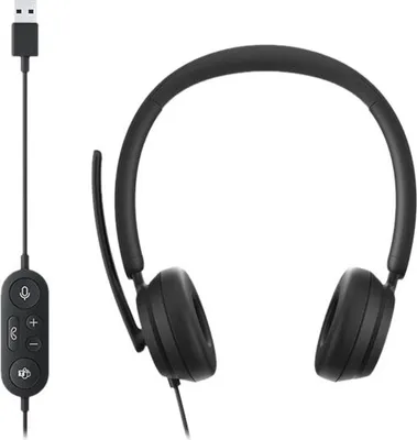 Produktbild von Microsoft Modern USB-C Headset, Kabelgebunden, Büro/Callcenter, 100 - 20000 Hz, 150 g, Kopfhörer, Schwarz