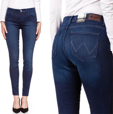 Produktbild von WRANGLER, Damen Jeanshose, Skinny fit, HIGH RISE SKINNY, W26 L32, Blau, Jeans, baggyjeans, buggy