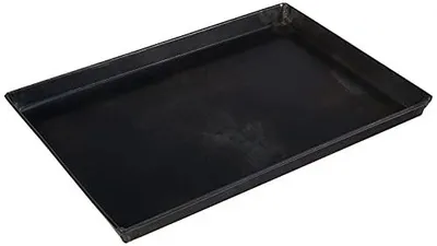 Produktbild von Pentole Agnelli COFE149B40 – Rechteckiges Backblech aus Stahl für Gebäck und Pizza, Schwarz, 40 x 30 x 3 cm