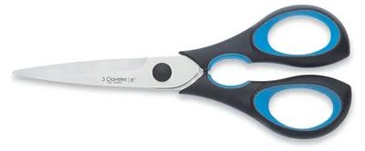 Küchenschere Edelstahl blau-schwarz 8 Zoll ergonomisch