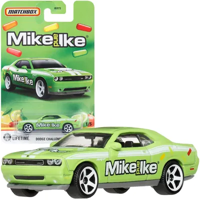 Image de Matchbox Cars Dodge Challenger SRT8, voiture verte