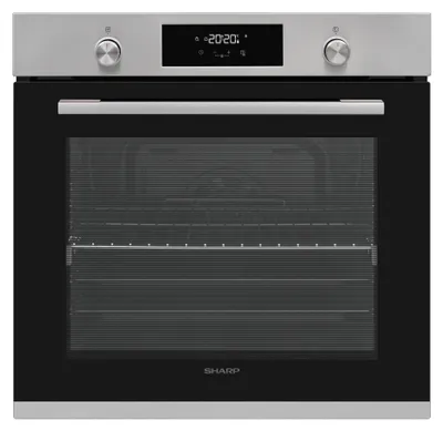 Produktbild von SHARP Einbaubackofen 71L Multifunktionsbackofen Umluft Edelstahl K-71P28INM-EU