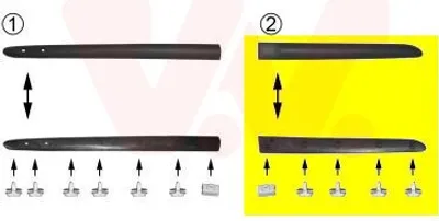 Produktbild von VAN WEZEL Zierleiste für die Tür Hinten Links Leiste für RENAULT CLIO II (BB0/1/2, CB0/1/2) 4339425