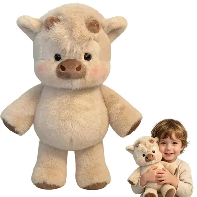 Imagen del producto de Solidchoice - Vaca de peluche Highland de 45 cm para niños