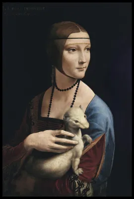 Immagine prodotto di Poster 61x91,5 cm Dama con ermellino, Da Vinci Vintage per il salotto