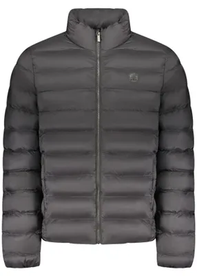 Produktbild von Stylische Herrenjacke Schwarz mit Reißverschluss und Applikation