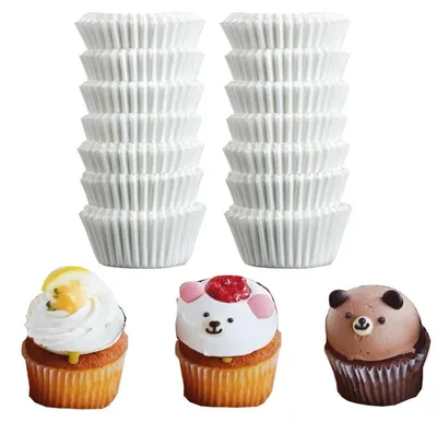 Obrázok produktu pre Formičky na muffiny, papierové, mini, 300 kusov, biele, 7x5x3 cm