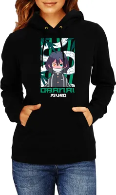 Obrázek produktu pro Dámská Mikina S Kapucí Japan Anime Manga Demon Anime Slayer Obanai Iguro Hashira, Lady L / Černá
