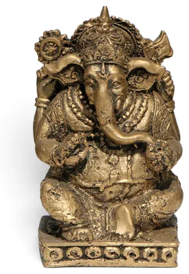 Ganesha Elefantengott Figur, wetterbeständig, Harz, 15 cm