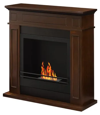 Produktbild von Jefferson - Bioethanol-Holzboden-Kamin 89,5x28xH90,5 cm, braun