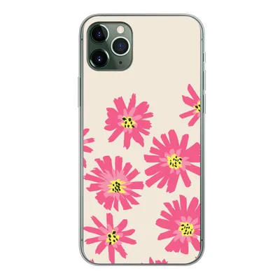 Produktbild von MuchoWow® Handyhülle Schutzhülle Hülle für iPhone 11 Pro Max Blumen - Muster - Minimalismus Silikon Softcase Handy Hülle - Schutz