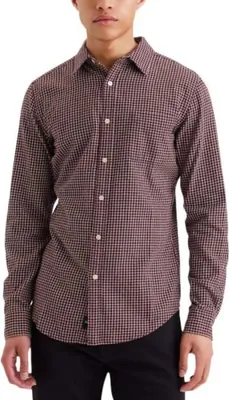 Image de Dockers Original Slim Chemise à manches longues Rouge L Hommes Rouge L