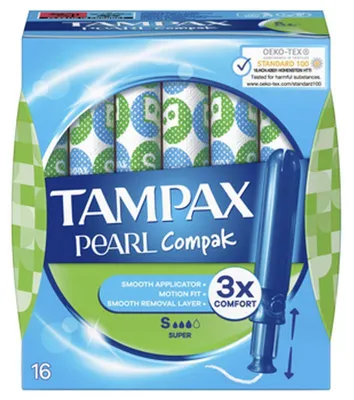 Produktbild von Tampax Compak Super Tampons mit Applikator