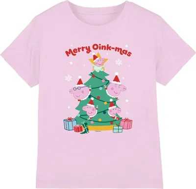Productafbeelding van Peppa Pig - "Vrolijke Kerst"-T-shirt voor kinderen, model TV26581 (maat 116) (roze)