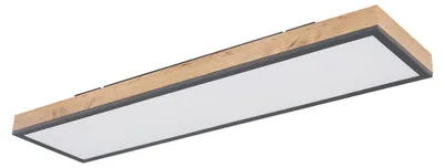 Produktbild von LED Deckenlampe, Holzoptik, weiß opal, L 80cm