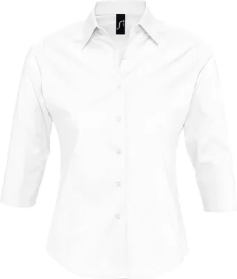 Image de SOLS Chemisier Effect pour femmes, manches 3/4 PC339 (XL) (Blanc)