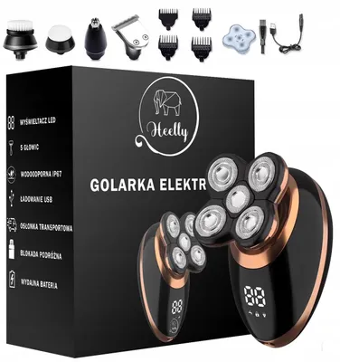 Obrázok produktu pre HEELLY Pánsky holiaci strojček elektrický 5v1 hlava fúzy