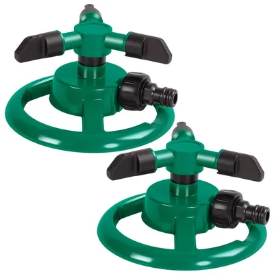 Produktbild von Rasensprenger Gartenregner Bewässerungssprenger - 360 Grad - Automatisch - 2 Stück - ABS-Kunststoff