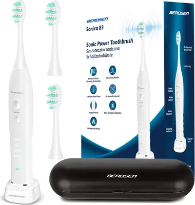 Produktbild von Berdsen Sonica B3 Schallzahnbürste mit Etui, weiß