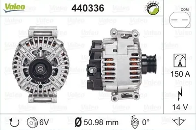 Produktbild von VALEO 440336 Lichtmaschine Generator LiMa 150A 14V passend für MERCEDES-BENZ C-Klasse Limousine (W204) C-Klasse T-modell (S204) E-Klasse Limousine