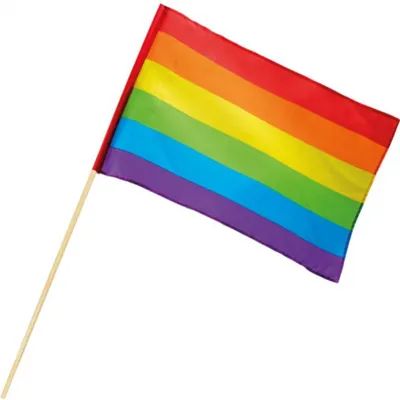 Immagine prodotto di Bandiera su bastone arcobaleno 30 x 45 cm
