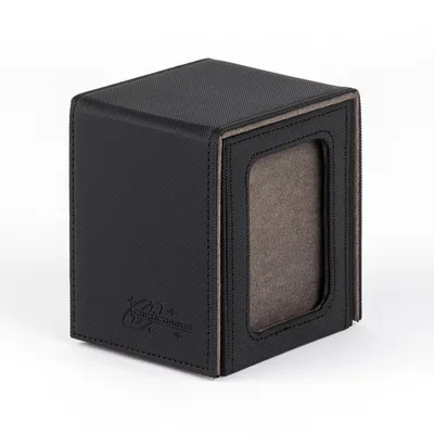 Produktbild von cardcosmos 100+ Commander Deck Box Schwarz mit Sichtfenster