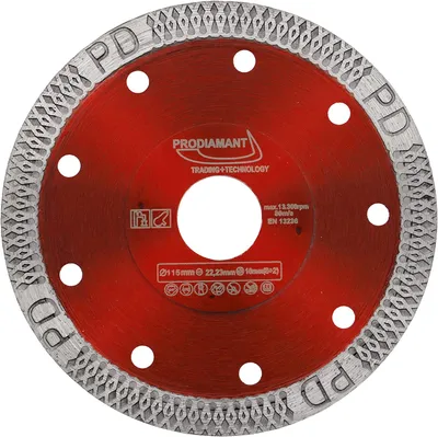 Produktbild von PRODIAMANT Diamanttrennscheibe 115mm Fliese, Feinsteinzeug für Winkelschleifer