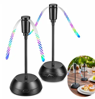 Produktbild von 2er Pack Fliegenabwehr-Ventilator, Fliegenabwehr-Fan für den Tisch – Faltbar, für Tisch & Aufhängung – Insektenvertreiber für Küche, Grill, Picknick