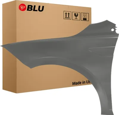 Image de BLU Aile Compatible avec VW Volkswagen Polo AW VI 6 LA7N Gauche Silber KalksteinGrau | 2017- | Avant | Peint| Prêt à Monter | Acier