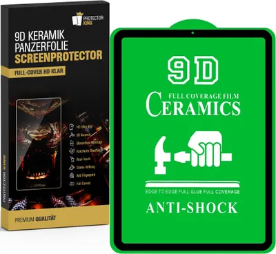 Produktbild von 4x Panzerfolie für iPad Air 10.9 (2020-2022) KERAMIK Displayschutz Panzerschutz Schutzfolie Displayfolie Folie ANTI-SHOK ANTI-BRUCH-ANTI-STOß