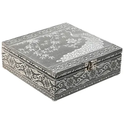 Produktbild von Pudełko na biżuterię Home ESPRIT zielone srebrne drewno aluminium 18 x 18 x 6 cm