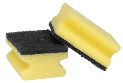 Produktbild von Spontex Topfreiniger Anti-Fett x6, Grün, Gelb, Rechteckig, Fleece, Schwamm, Handwäsche, Einfarbig, Vor dem ersten Gebrauch und nach jeder Benutzung gründlich auswaschen. Nicht auf empfindlichen...