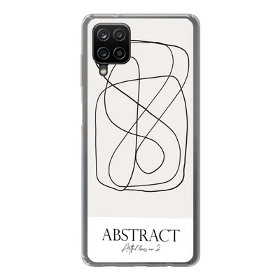 Produktbild von MuchoWow® Handyhülle Schutzhülle Hülle für Samsung Galaxy A12 Kunst - Linienkunst - Abstrakt Silikon Softcase Handy Hülle - Bild