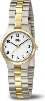 Produktbild von Boccia Damen Armbanduhr 3082-05 Classic Titan bicolor goldplattiert