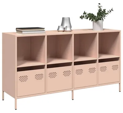 Obrázok produktu pre vidaXL Príborník ružový 135x39x73,5 cm Oceľ valcovaná za studena