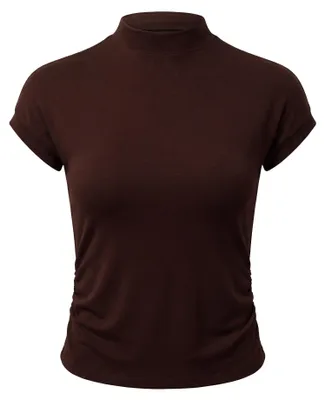 Image de T-shirt pour femmes DULCEY - couleur marron, taille S