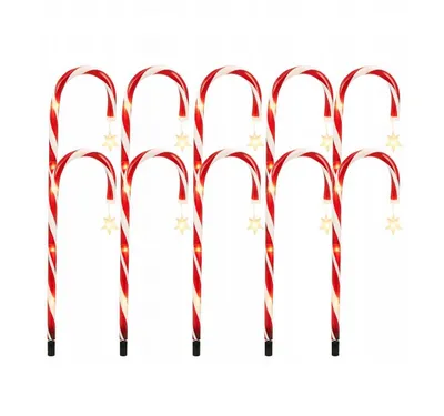 Produktbild von Zuckerstangen Garten Outdoor Deko LED Beleuchtung Weihnachtsbeleuchtung 12 stk.