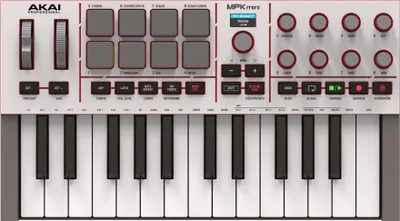 Produktbild von AKAI MPK MINI 4 WHITE - Mini-Tastatur-Controller