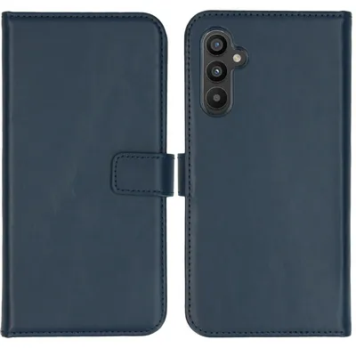 Imagen del producto de Funda de Cuero Auténtico tipo Libro para Samsung Galaxy A34 (5G) - Azul