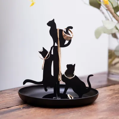 Image de Porte-bijoux Chats Noirs