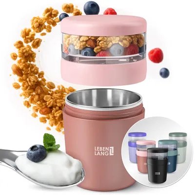 Produktbild von LEBENLANG Müslibecher To Go mit Löffel - 650ml