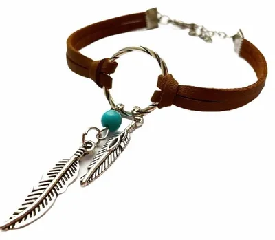 Produktbild von OUTLETISSIMO® Halskette Choker Halsband aus Wildleder Farbe Braun mit Anhänger F