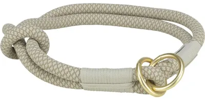 Produktbild von TRIXIE Soft Rope Zug-Stopp-Halsband - grau/hellgrau - 45 cm/ø 10 mm