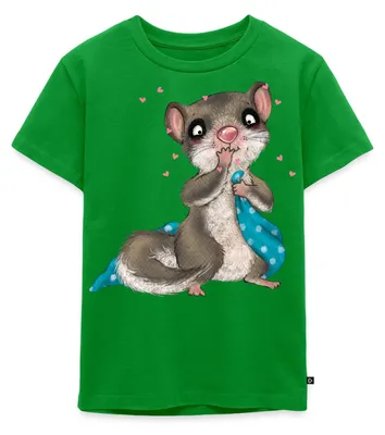 Produktbild von Spreadshirt Der kleine Siebenschläfer Schnuffeldecke Mit Herz Kinder Premium T-Shirt, 110/116 (4 Jahre), Grün