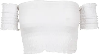 Immagine prodotto di Dámské tílko Urban Classics Ladies Cropped Cold Shoulder Smoke Top bianco - L