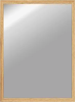 Produktbild von CLAMARO 'Vision' Wandspiegel maßgefertigt | Eiche Catania | Moderner eckiger Spiegel mit MDF-Holzrahmen, inkl. Metall, Größe:80x100