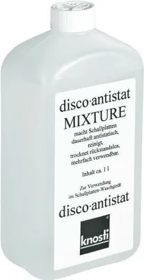 A clear, well-lit studio shot of a white plastic bottle containing a liquid cleaning solution.