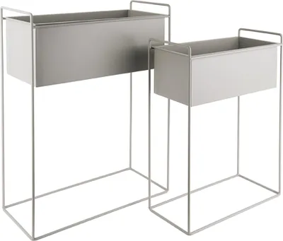 Produktbild von Present Time - Blumentopfset Essence - Warm Grey - 51x24x65cm & 43x19,5x55cm