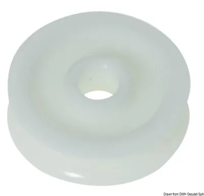 Produktbild von Delrin Rolle 45 mm für Leinen Ø 10 mm weiß Osculati 55.245.05