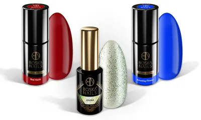 Zdjęcie produktu dla Set lakierów hybrydowych 328 + 354 + 489 Boska Nails